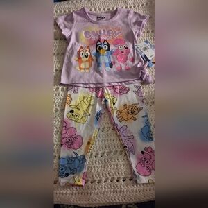Bluey Kids Two Piece Set - Purple and Multicolor